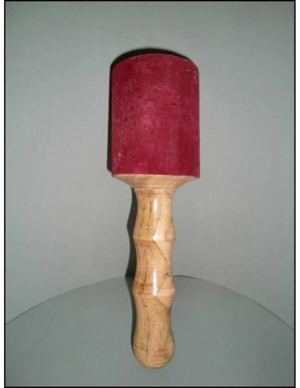 Aanslagstok leer rood 5,5 cm - 18 cm (nr7)