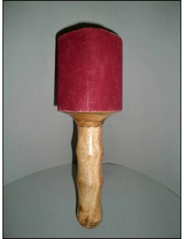Aanslagstok leer rood 6,5 - 7 cm - 20 cm (nr21)