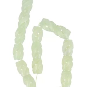Jade kralen streng bewerkt 25x16 mm