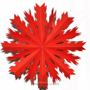 nr. 45 - Rode Snowflake "small" (zonder verlichtingsset)