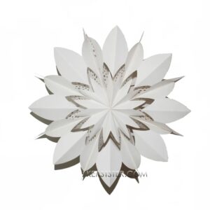 nr. 46 - Witte Snowflake "flower" (zonder verlichtingsset)