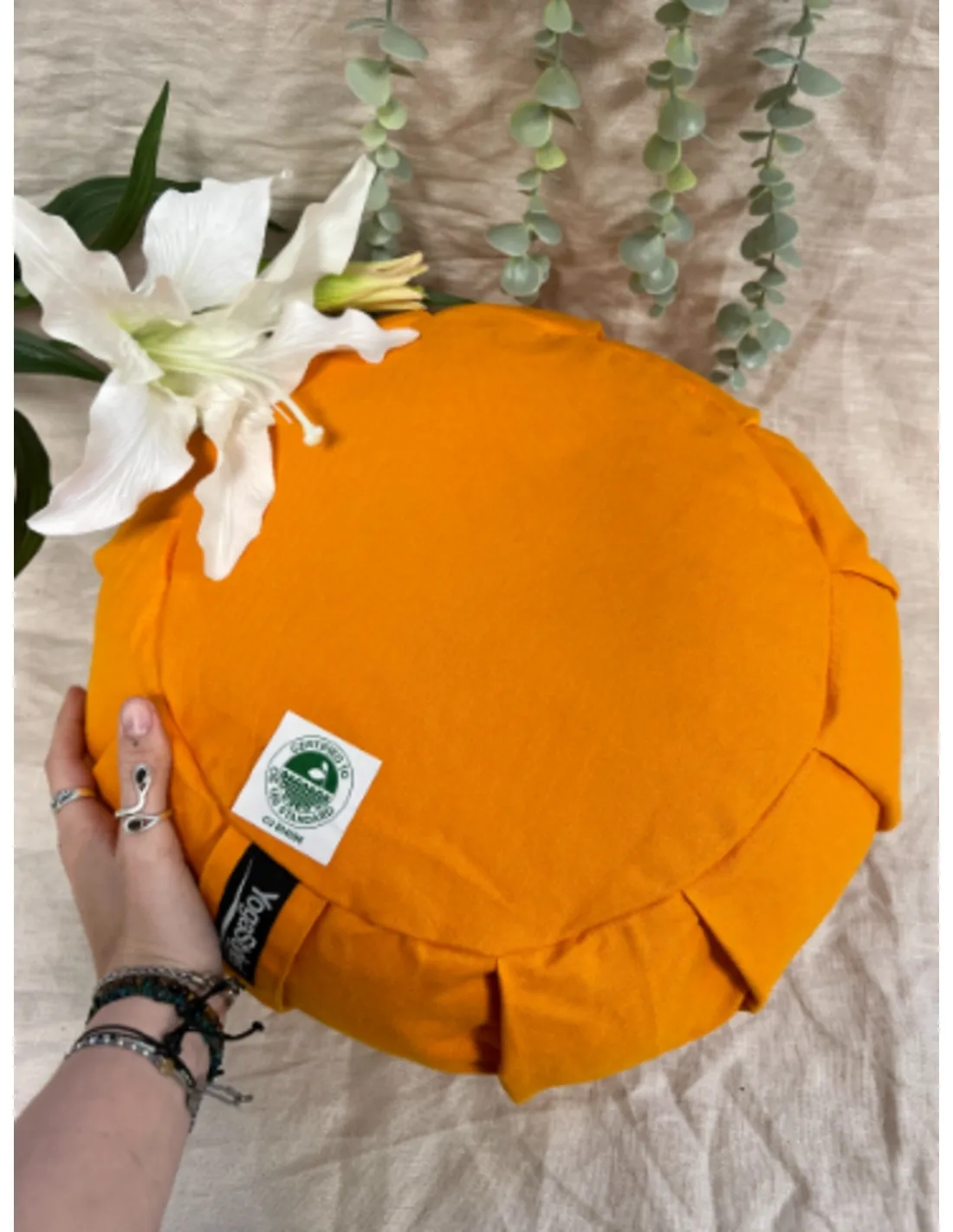 YogaStyles Meditatiekussen Organic Zafu Oranje - Image 2